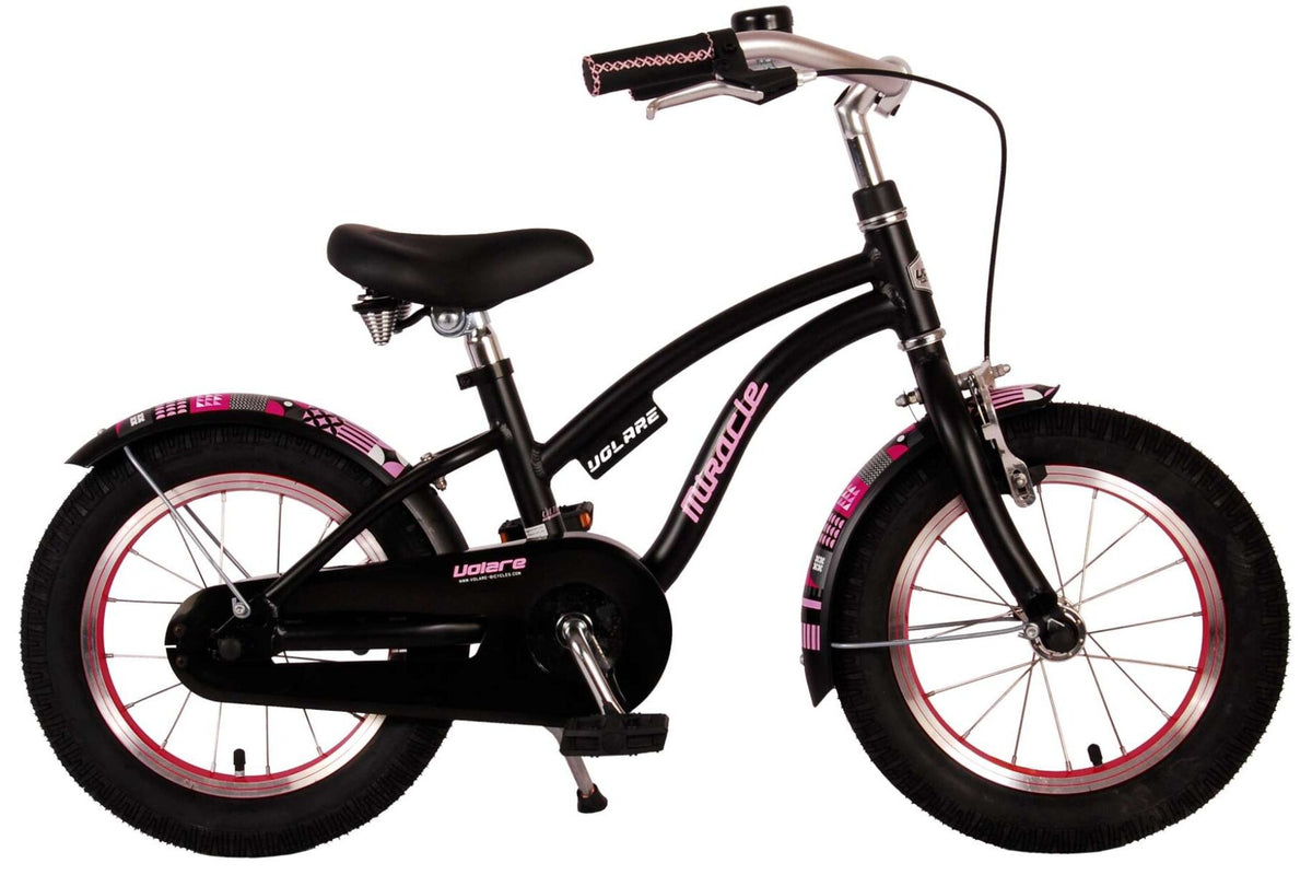 Volare Miracle Cruiser Kinderfiets - Meisjes - 16 inch - Mat Zwart