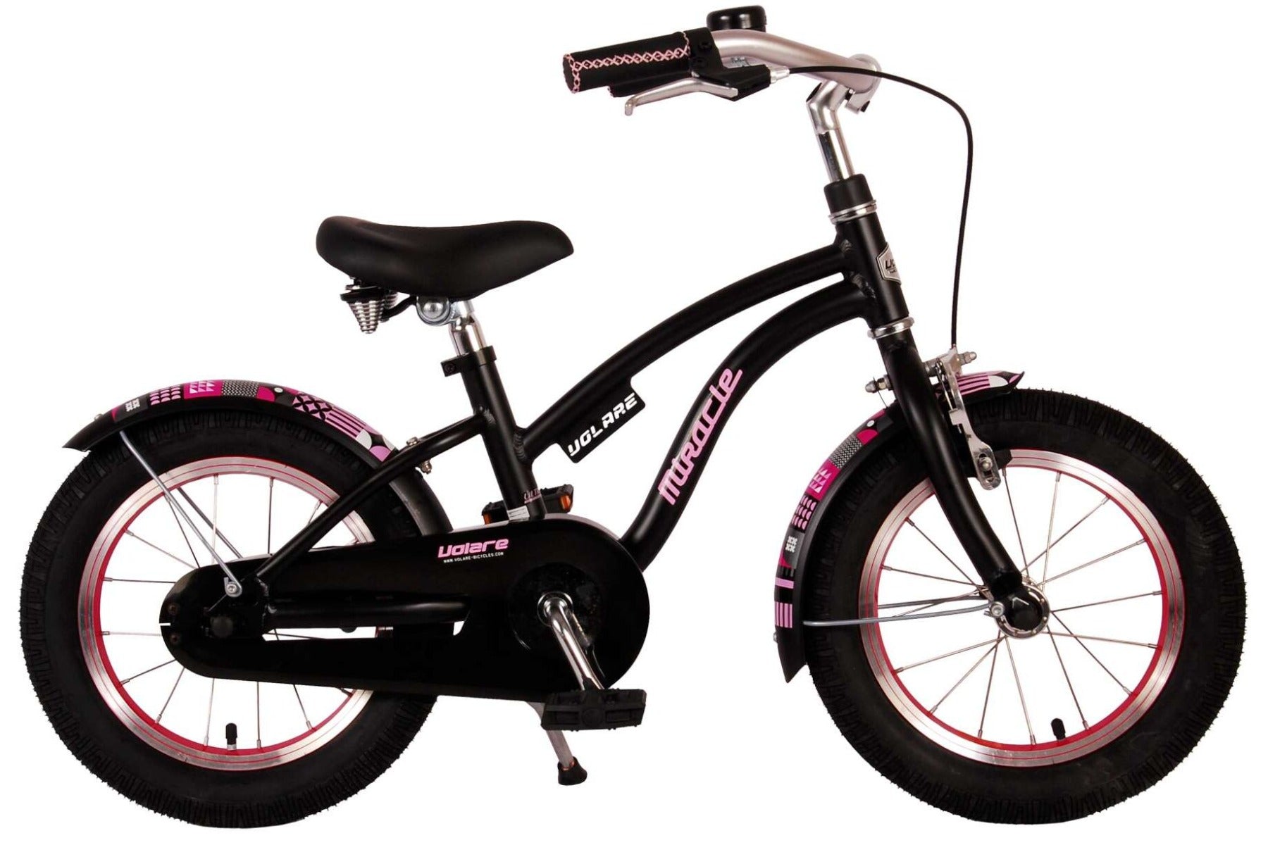 Volare Miracle Cruiser Kinderfiets - Meisjes - 16 inch - Mat Zwart