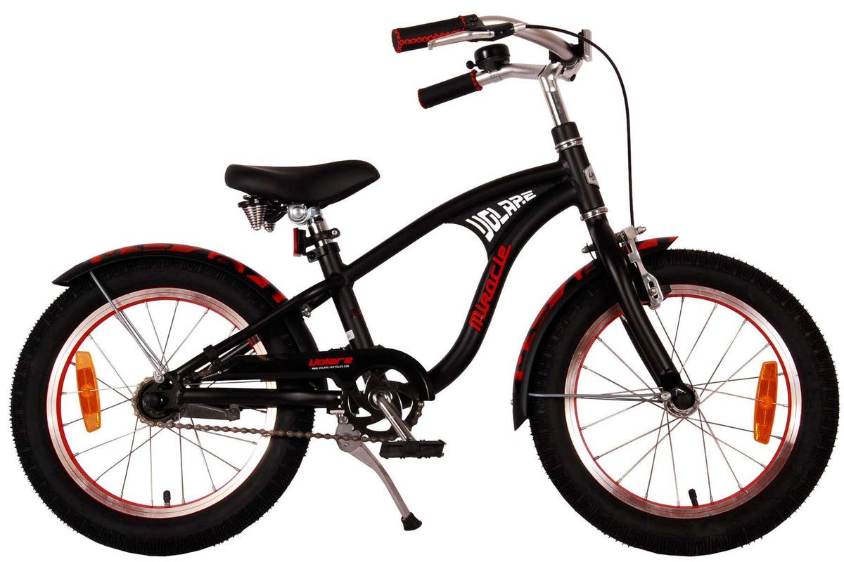 Volare Miracle Cruiser Kinderfiets – Jongens – 16 inch – Mat Zwart