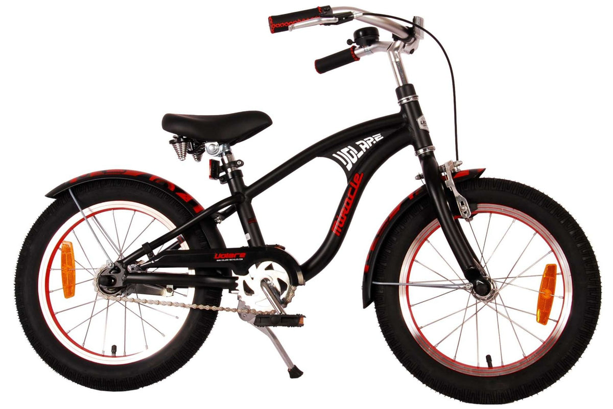 Volare Miracle Cruiser Kinderfiets – Jongens – 16 inch – Mat Zwart (detail)