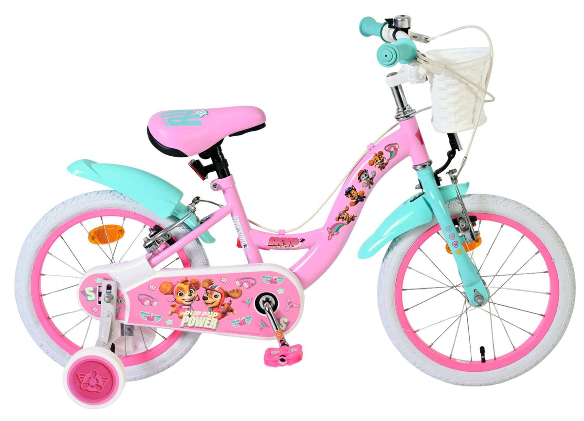 Paw Patrol Kinderfiets - Meisjes - 16 inch - Roze - Twee handremmen 16 inch