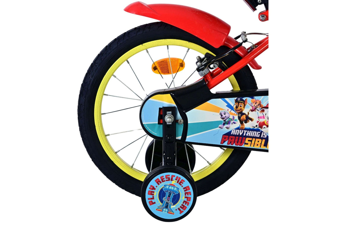 Paw Patrol Kinderfiets – Jongens – Twee handremmen 16 inch Rood (detail)