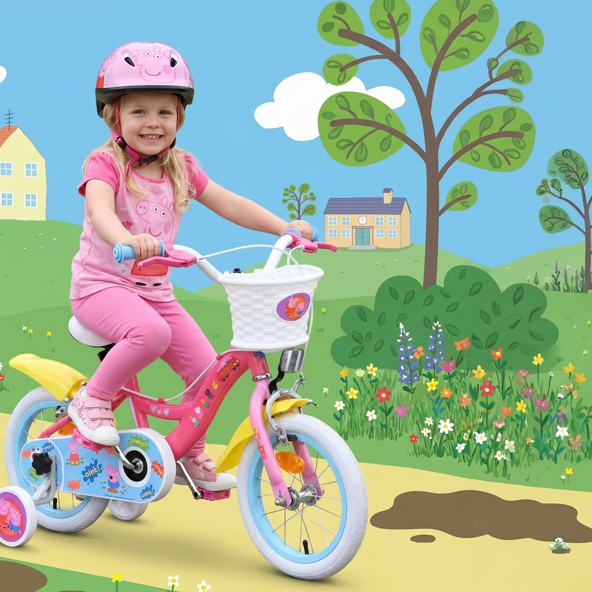 Peppa Pig Kinderfiets - Meisjes - 12 inch - Roze 12 inch (detail)
