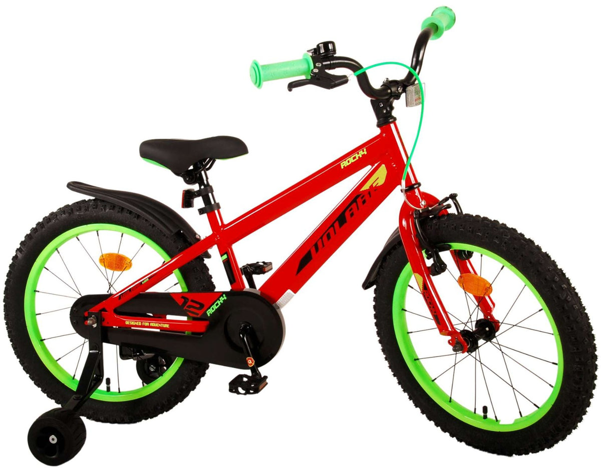 Volare Rocky Kinderfiets – Jongens – 18 inch – Rood (detail)
