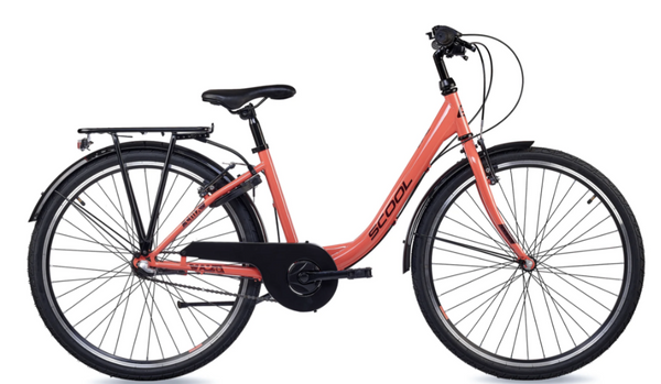S'COOL chiX Steel Kinderfiets 26 inch Coral Dark Red 3-Speed