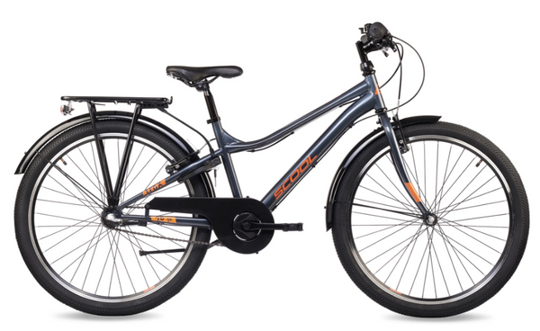 S'COOL troX Steel Kinderfiets 26 inch Grey-Orange 3-Speed