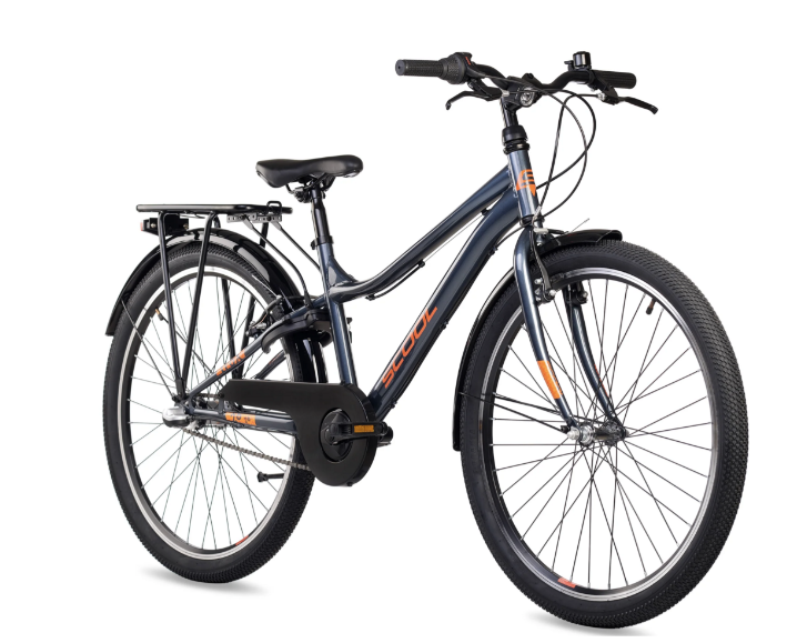 S'COOL troX Steel Kinderfiets 26 inch Grey-Orange 3-Speed (detail)