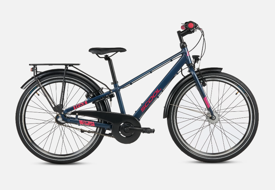 S'COOL troX Pro 24-N3 24 inch kinderfiets Pearl Night Blue/Pink