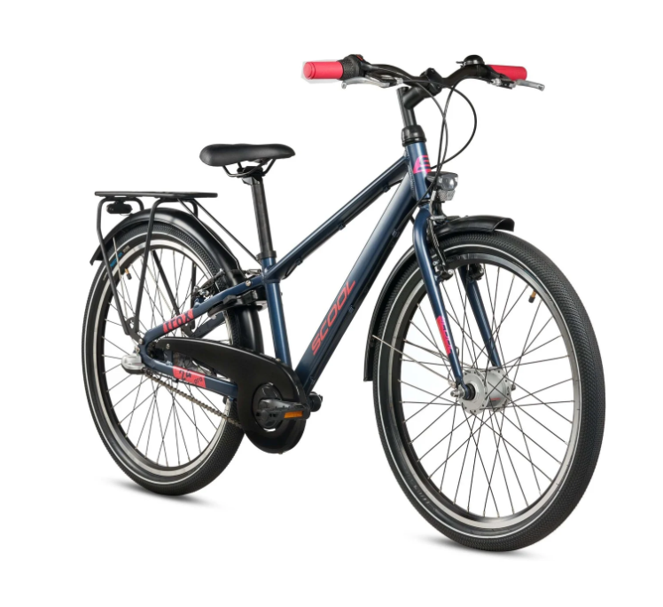 S'COOL troX Pro 24-N3 24 inch kinderfiets Pearl Night Blue/Pink (detail)