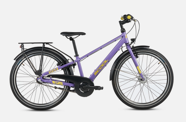 S'COOL troX Pro 24-N3 24 inch kinderfiets Pearl Violet/Yellow