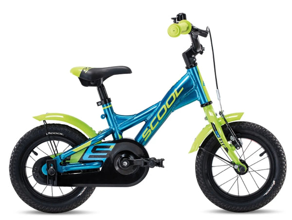 S’COOL XXlite Kinderfiets 12 inch Blue/Lime