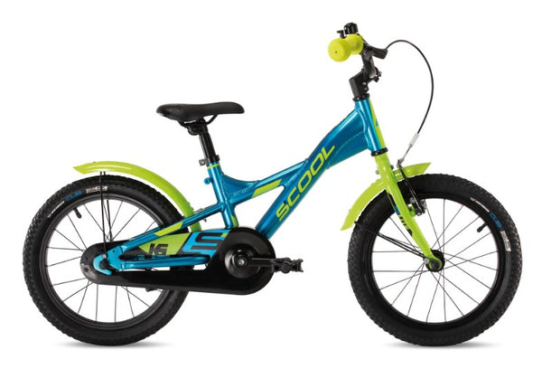 S’COOL XXlite 16 inch Kinderfiets Blue/Lime 16 inch