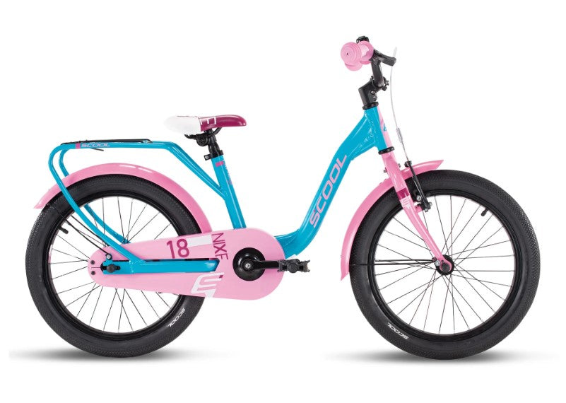 S’COOL niXe 18 inch Kinderfiets Ocean/Pink