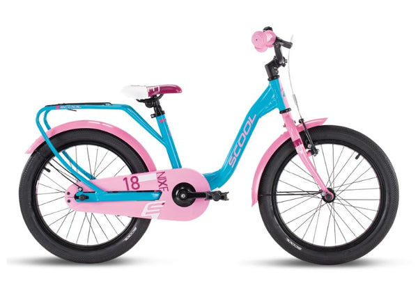 S’COOL niXe 18 inch Kinderfiets Ocean/Pink