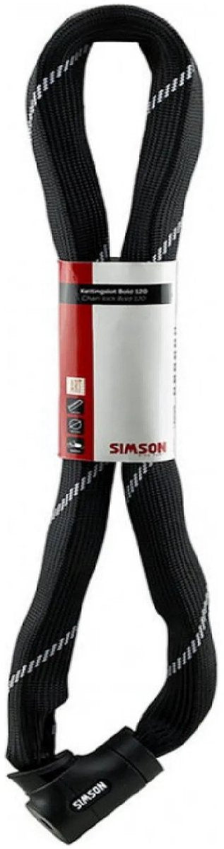 Simson Bold kettingslot 120 Art** zwart (detail)