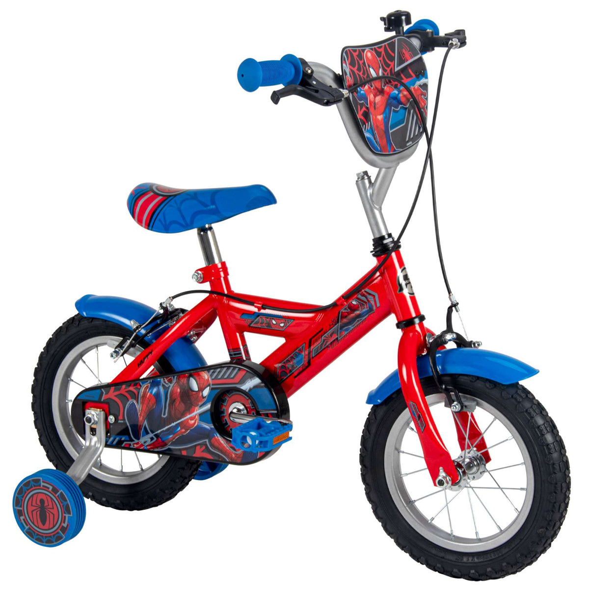 Spider-Man Kinderfiets - Jongens - 12 inch - Rood Blauw - Twee handremmen 12 inch (detail)