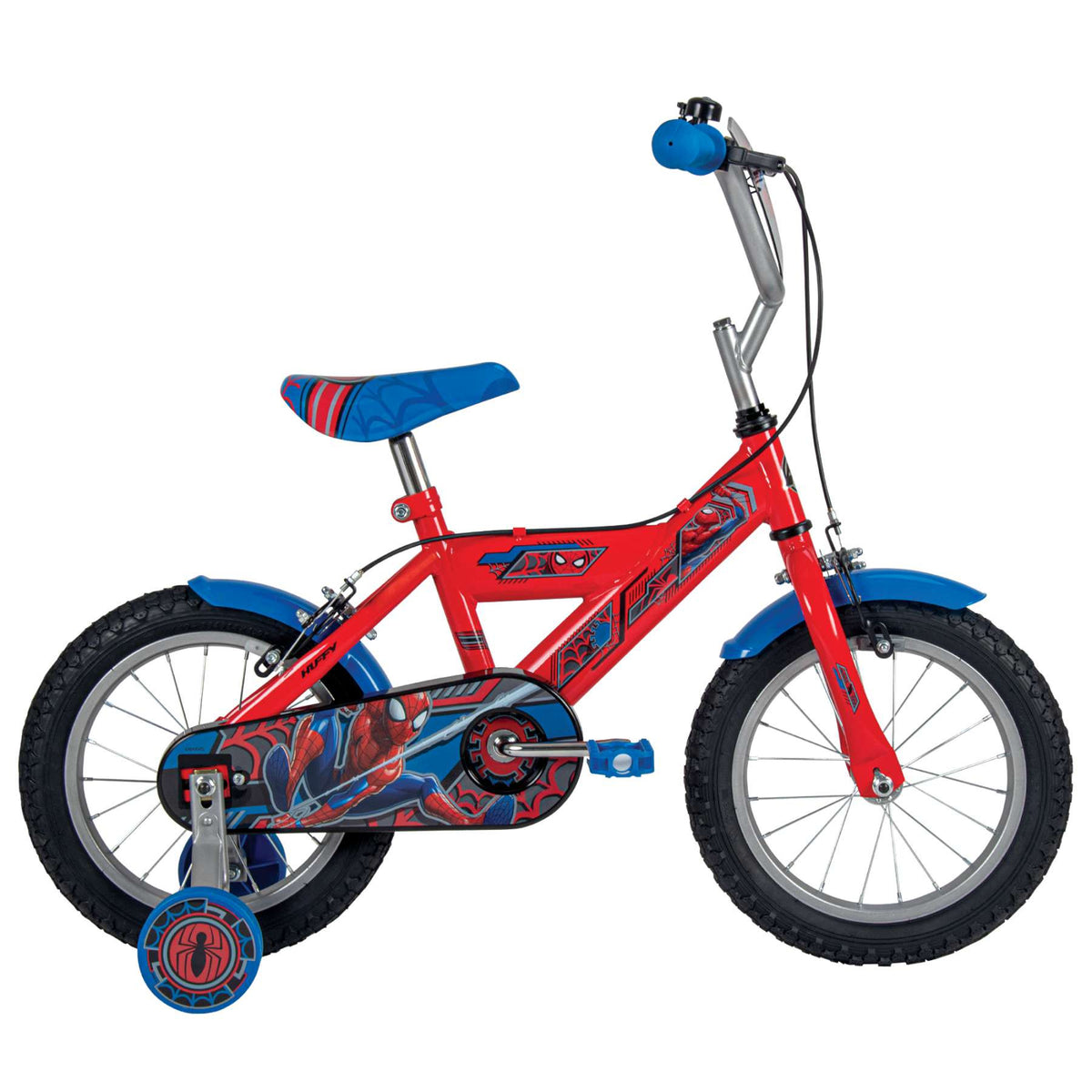 Spider-Man Kinderfiets - Jongens - 14 inch - Blauw Rood - Twee handremmen