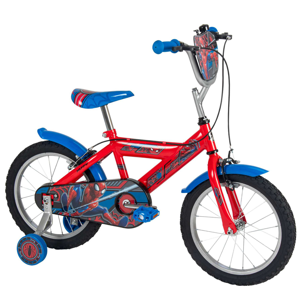 Spider-Man Kinderfiets - Jongens - 16 inch - Rood - Twee handremmen 16 inch (detail)