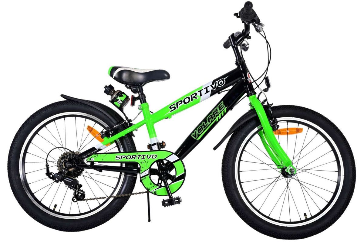 Volare Sportivo Kinderfiets – Jongens – 7 versnellingen 20 inch Zwart/Groen