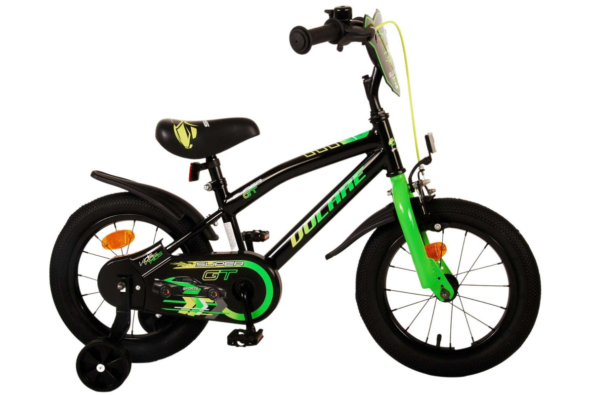 Volare Super GT Kinderfiets - Jongens - 14 inch - Groen 14 inch (detail)