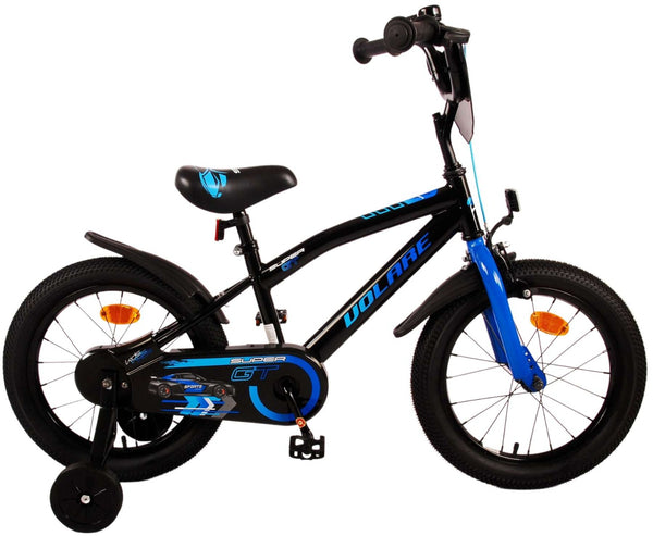 Volare Super GT Kinderfiets – Jongens – 16 inch – Blauw/Zwart