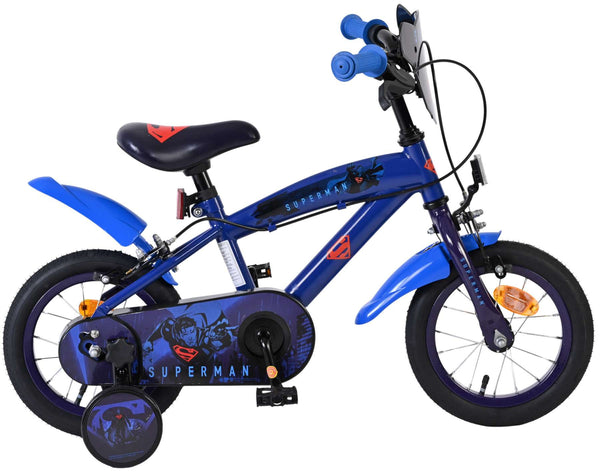 Superman Kinderfiets - Jongens - 12 inch - Blauw - Twee handremmen 12 inch