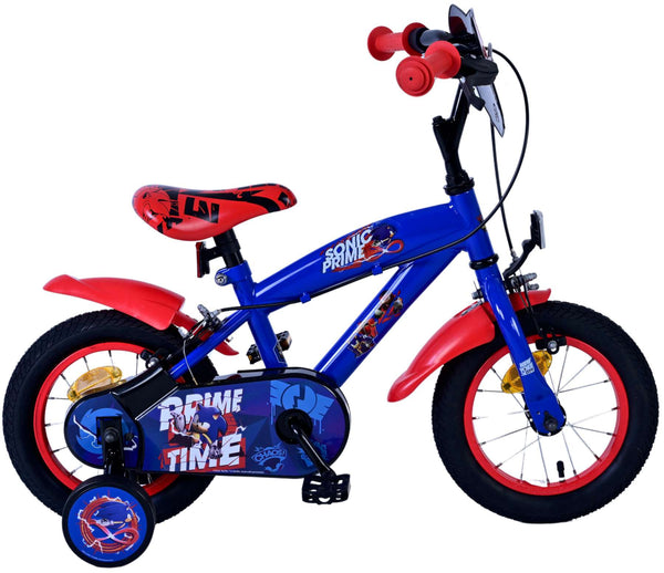 Turbo Crew Kinderfiets - Jongens - 12 inch - Blauw Rood - Twee handremmen 12 inch