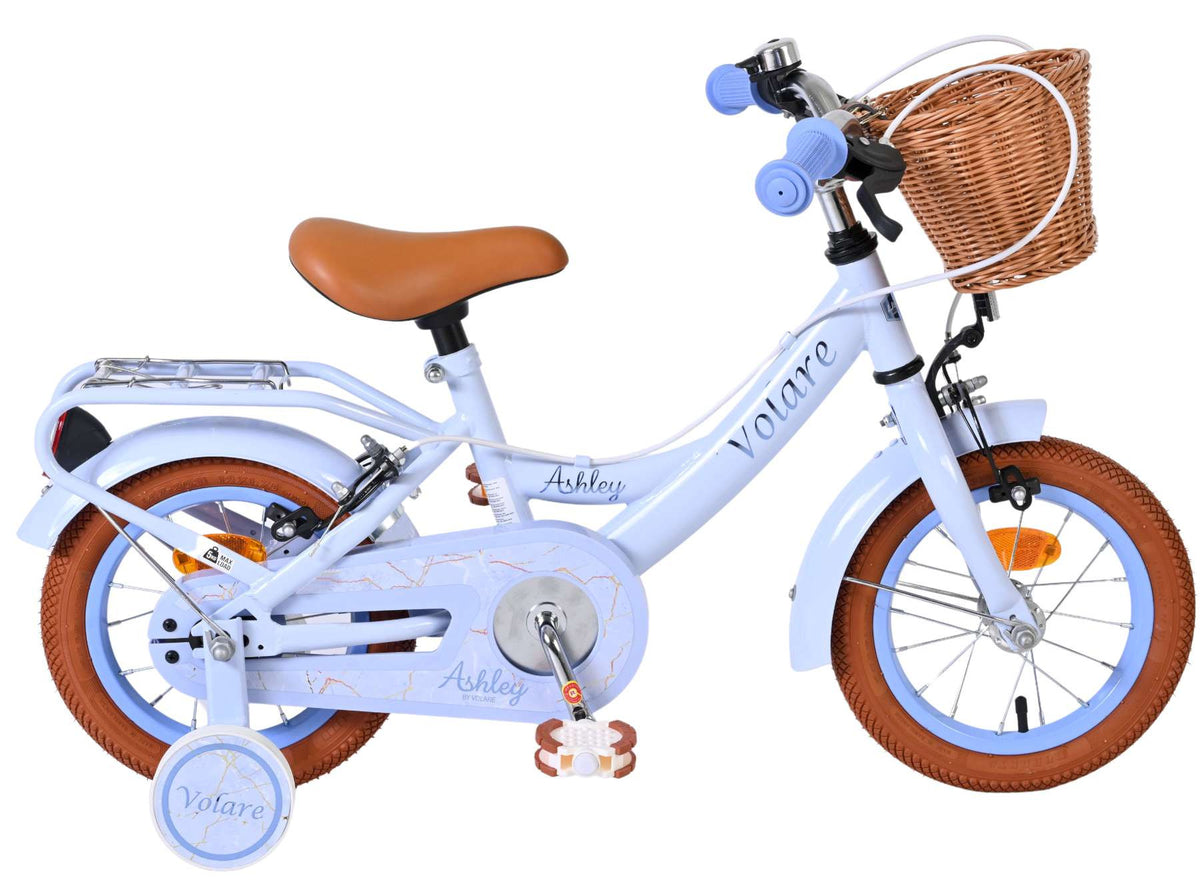 Volare Ashley Kinderfiets - Meisjes - 12 inch - Pastel Blauw - Twee handremmen 12 inch