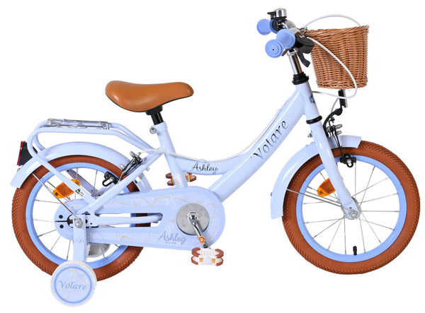 Volare Ashley Kinderfiets - Meisjes - 14 inch - Pastel Blauw - Twee handremmen 14 inch