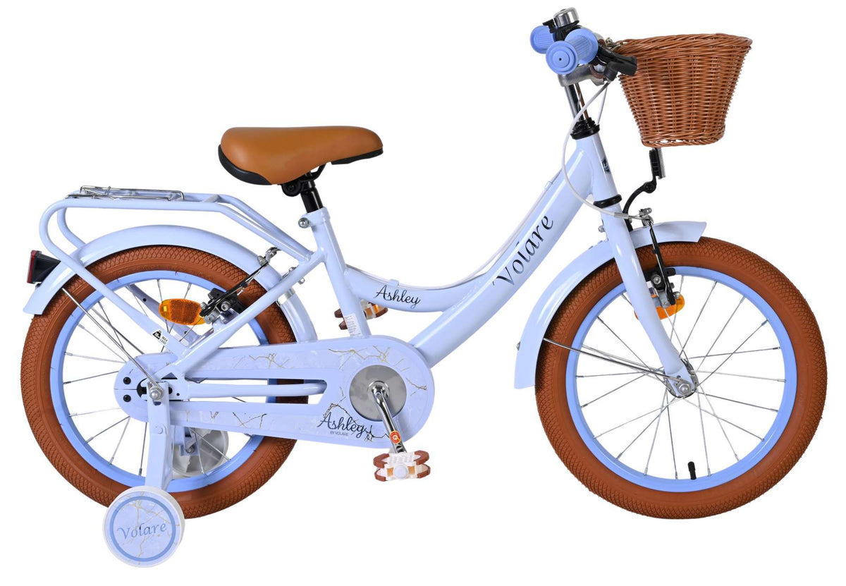 Volare Ashley Kinderfiets - Meisjes - 16 inch - Pastel Blauw- Twee handremmen