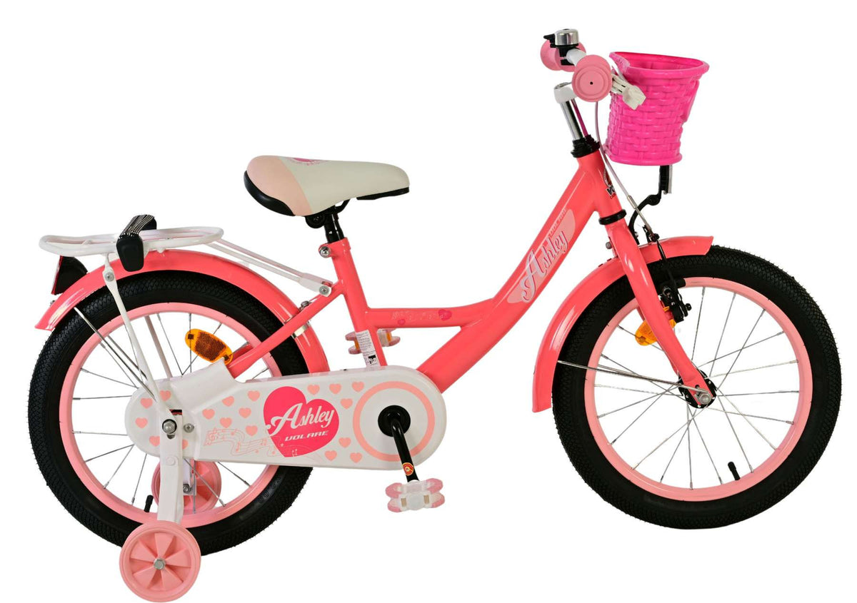 Volare Ashley Kinderfiets - Meisjes - 16 inch - Roze Rood