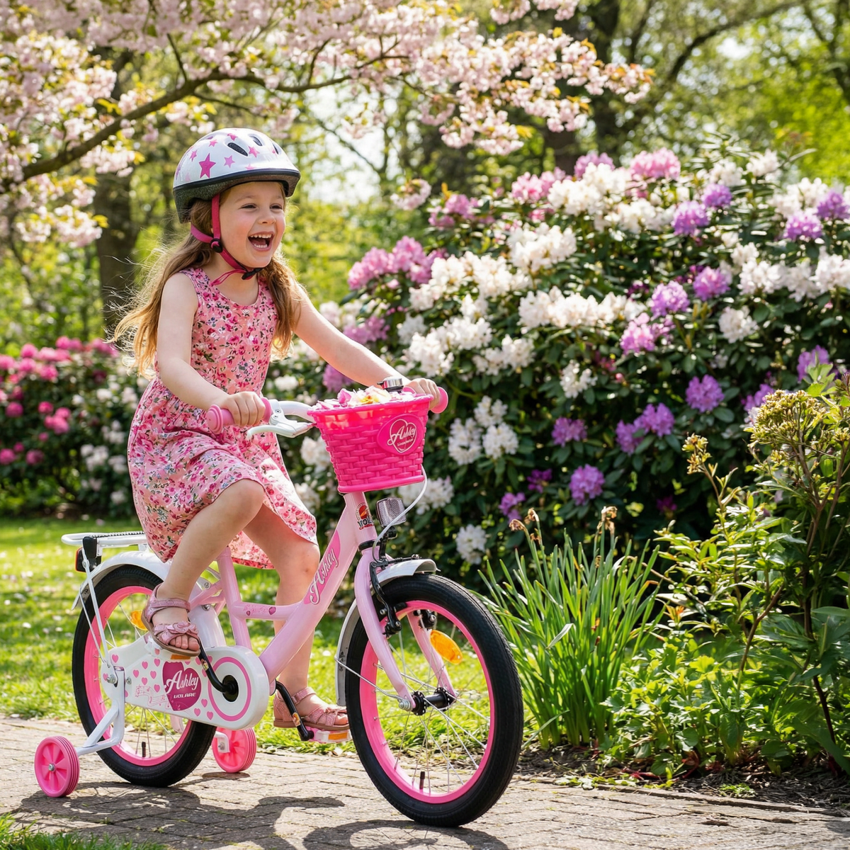 Volare Ashley Kinderfiets - Meisjes - 16 inch - Roze Rood 16 inch (detail)