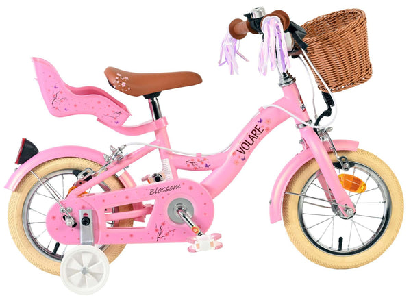 Volare Blossom Kinderfiets - Meisjes - 12 inch - Roze - Twee handremmen 12 inch