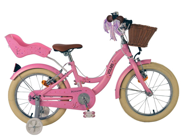 Volare Blossom Kinderfiets - Meisjes - 16 inch - Roze - Twee handremmen 16 inch