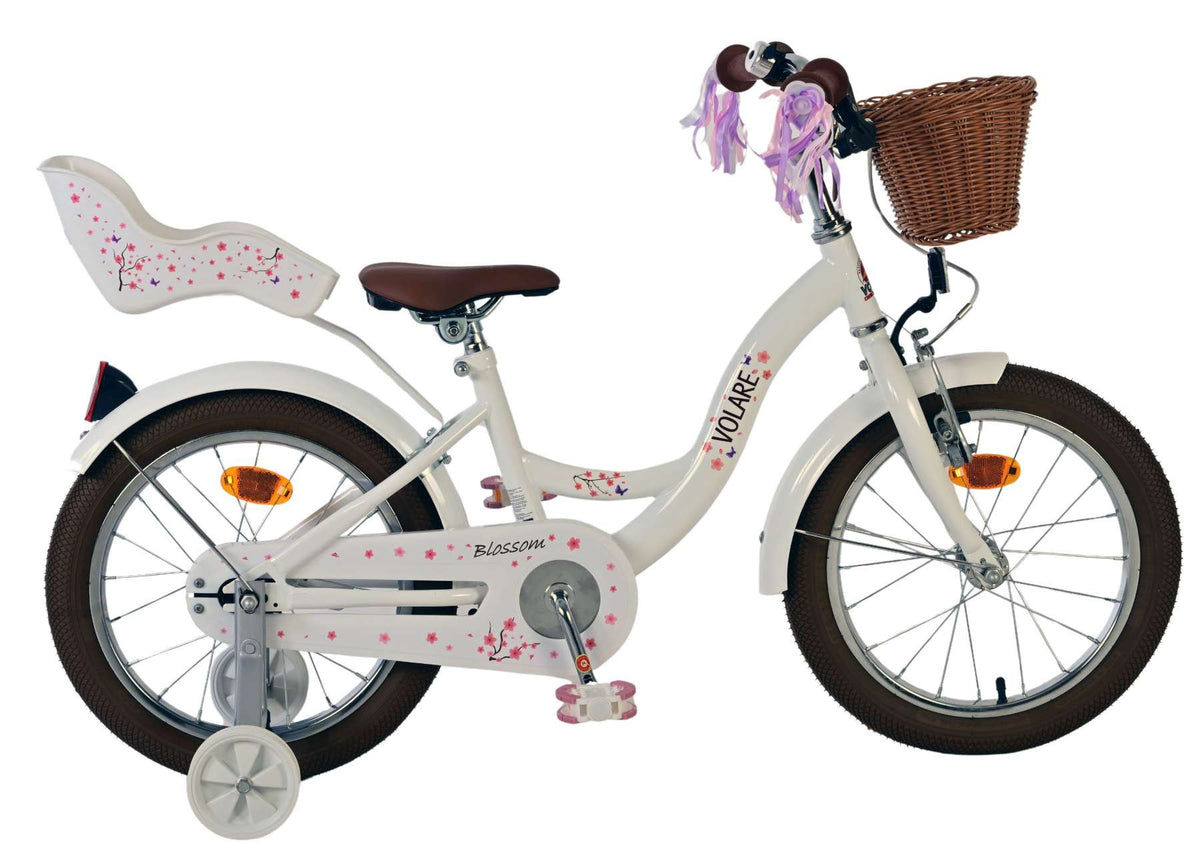 Volare Blossom Kinderfiets - Meisjes - 16 inch - Wit 16 inch
