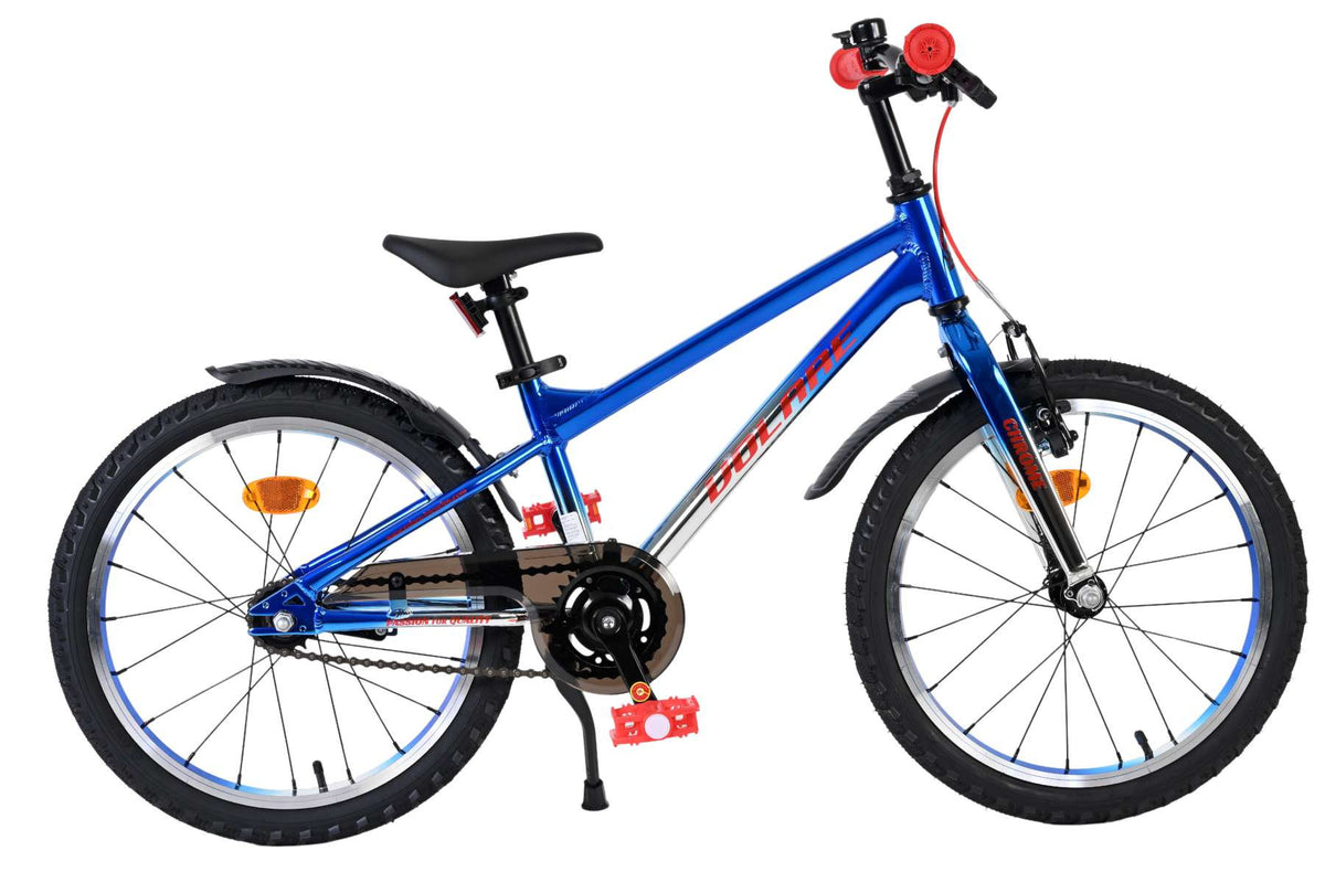 Volare Chrome Kinderfiets - Jongens - 18 inch - Blauw Zilver 18 inch
