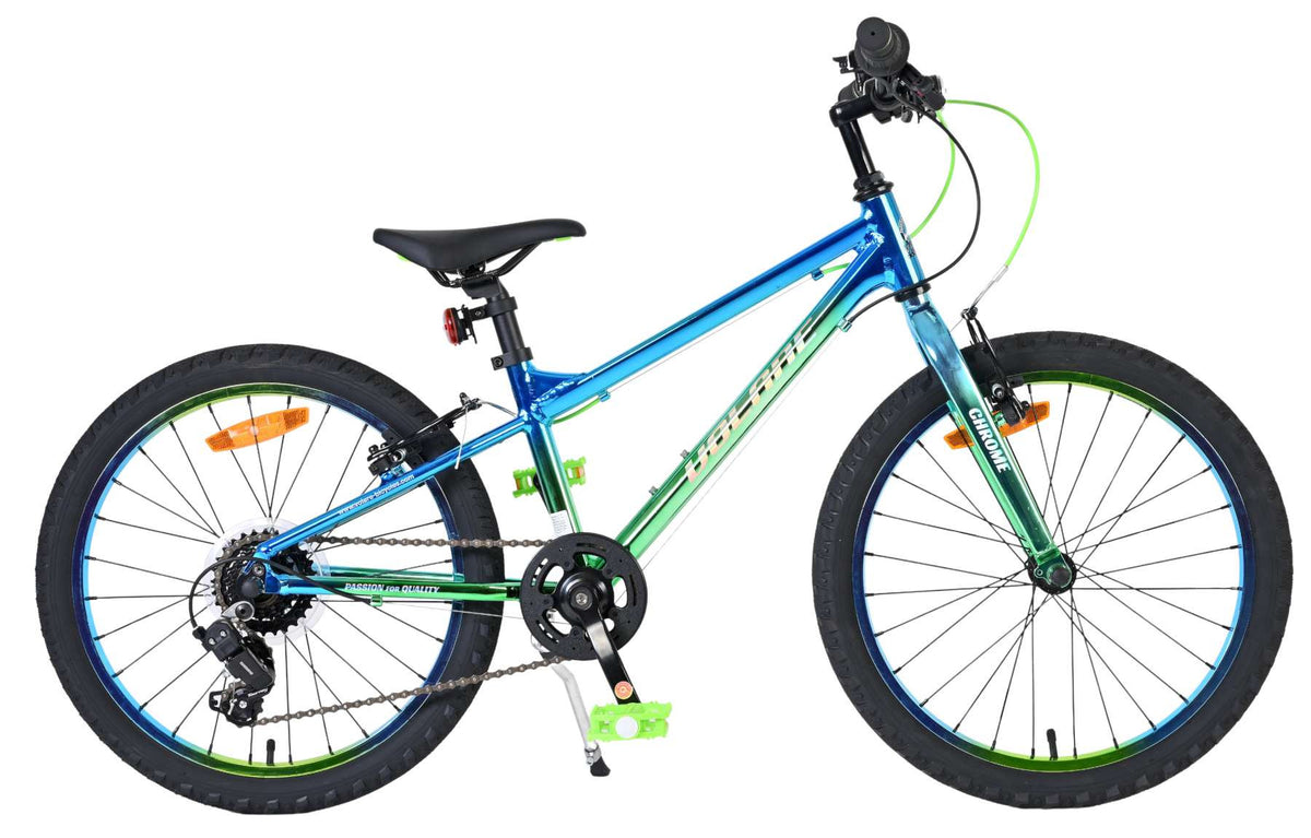 Volare Chrome Kinderfiets - Jongens - 20 inch - Blauw Groen - 6 versnellingen 20 inch