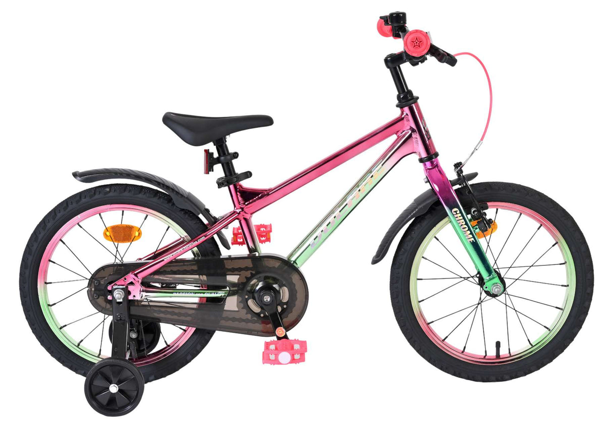 Volare Chrome Kinderfiets - Meisjes - 16 inch - Roze Groen 16 inch
