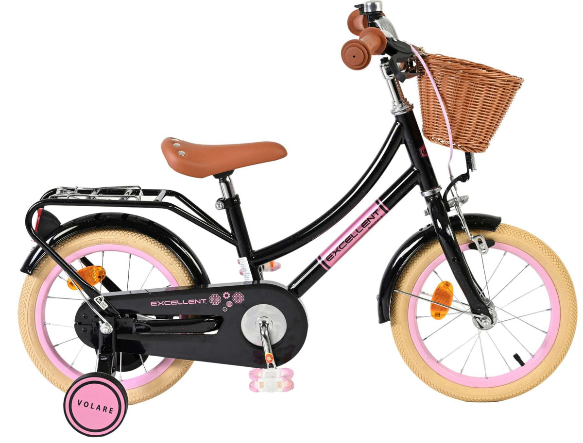 Volare Excellent Kinderfiets - Meisjes - 14 inch - Zwart 14 inch
