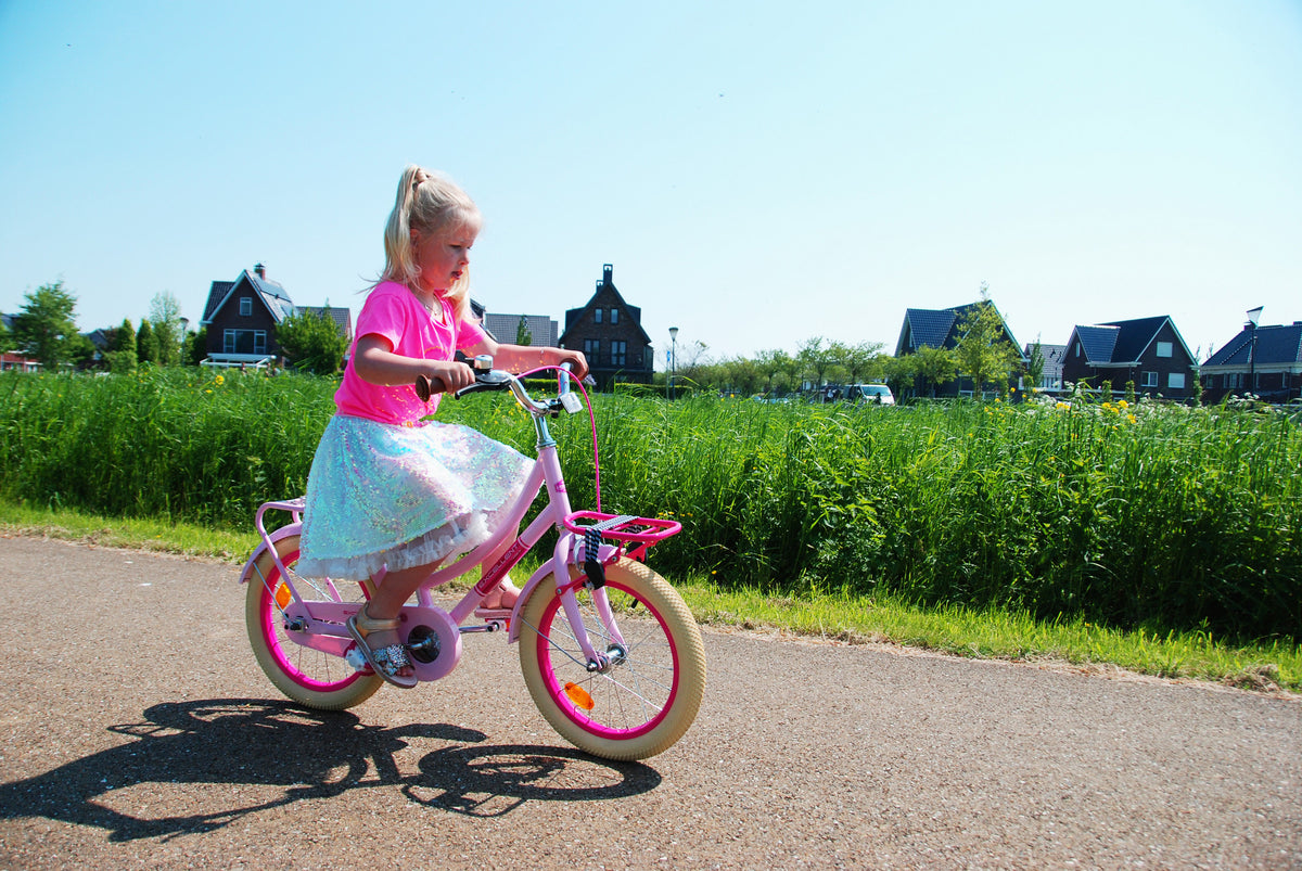 Volare Excellent Kinderfiets - Meisjes - 16 inch - Zwart - 95% afgemonteerd 16 inch (detail)