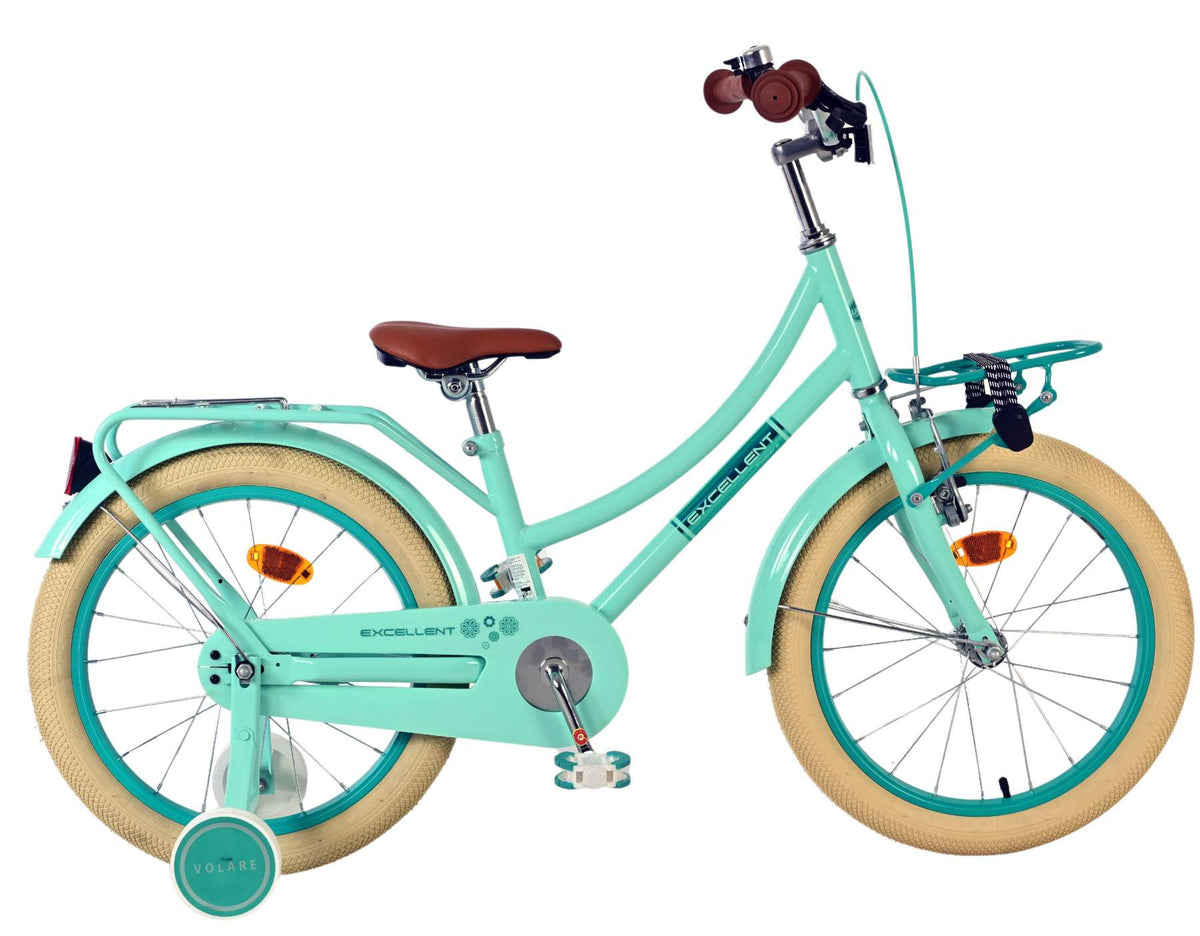 Volare Excellent Kinderfiets - Meisjes - 18 inch - Groen - 95% afgemonteerd