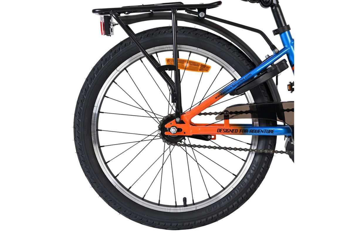 Volare Explorer Kinderfiets - Jongens - 20 inch - Blauw Oranje 20 inch (detail)