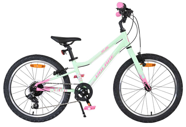 Volare Milano Kinderfiets - Meisjes - 20 inch - Mintgroen - 6 versnellingen 20 inch