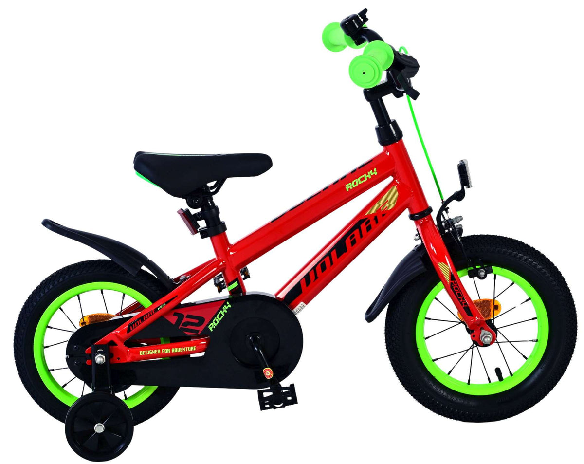 Volare Rocky Kinderfiets - Jongens - 12 inch - Rood - Twee handremmen 12 inch