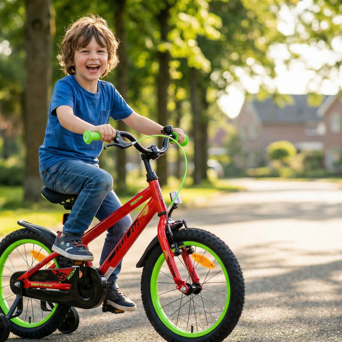 Volare Rocky Kinderfiets - Jongens - 16 inch - Rood 16 inch (detail)