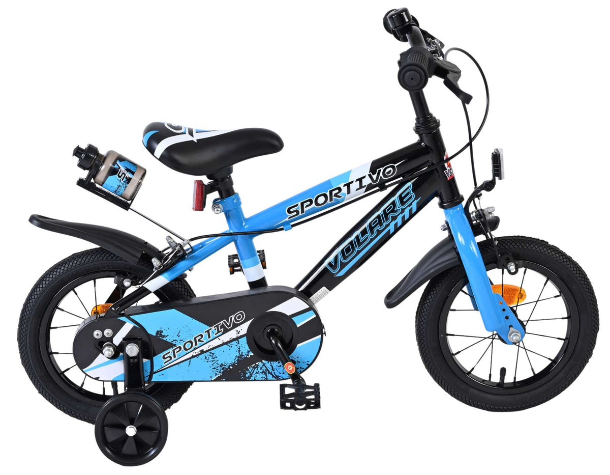 Volare Sportivo Kinderfiets - Jongens - 12 inch - Blauw - Twee handremmen