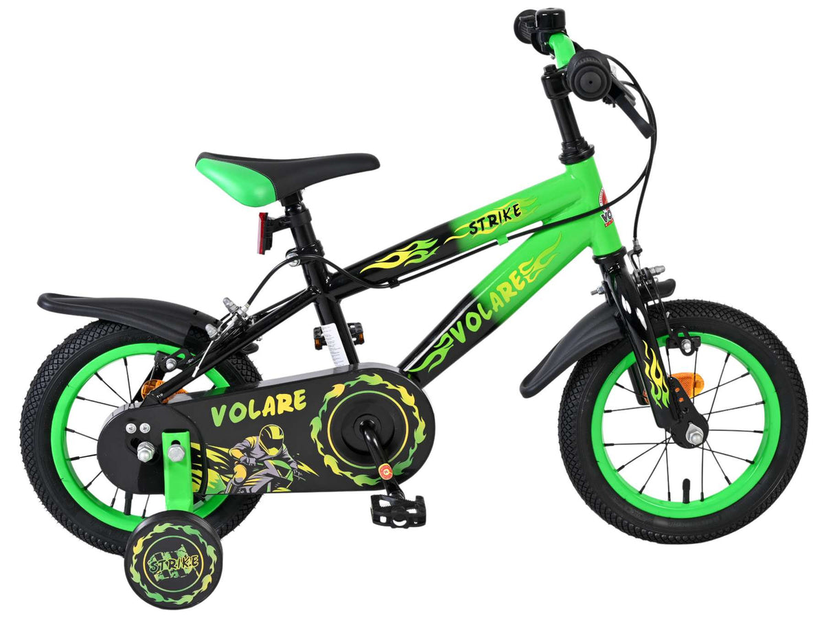 Volare Strike Kinderfiets - Jongens - 12 inch - Groen - Twee handremmen