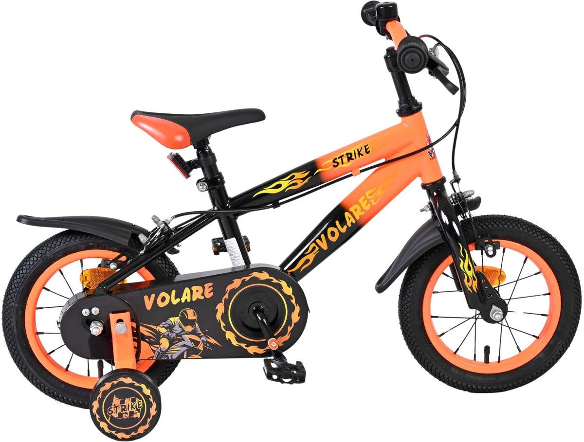 Volare Strike Kinderfiets - Jongens - 12 inch - Oranje - Twee Handremmen