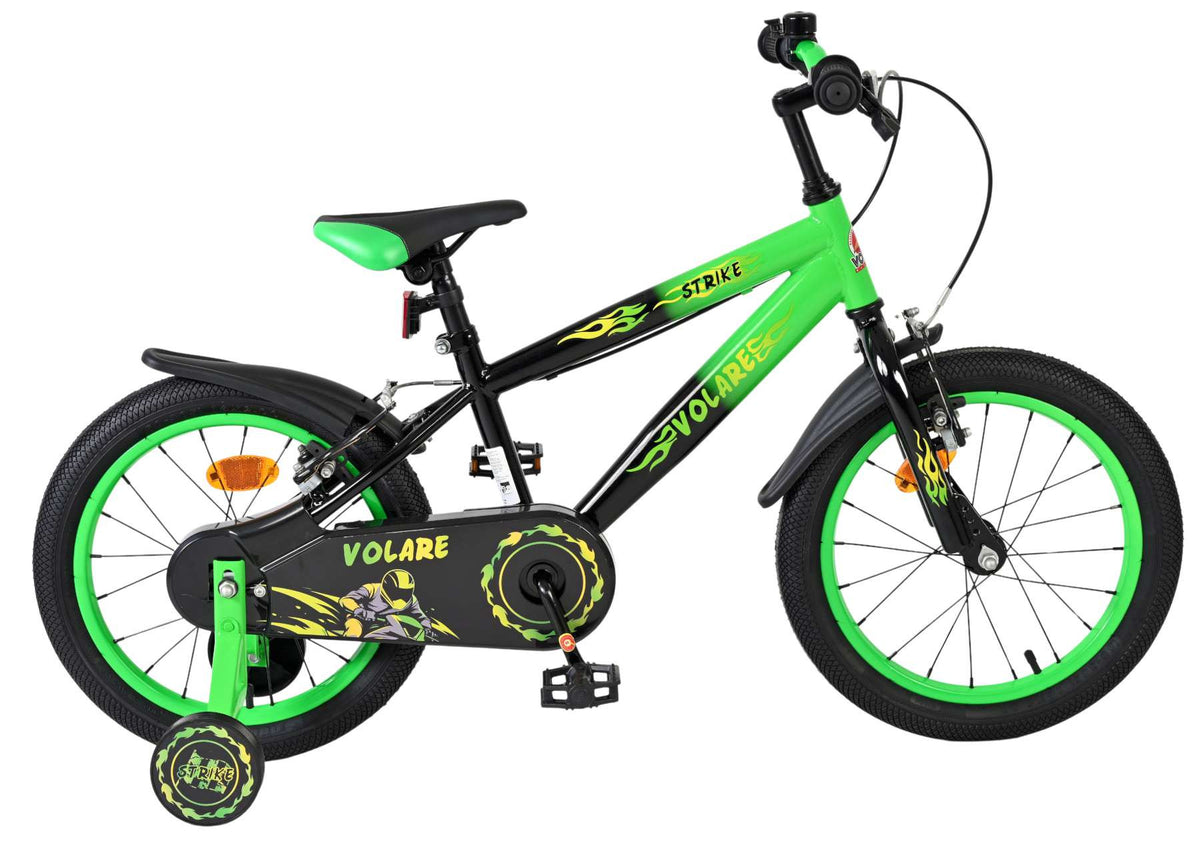 Volare Strike Kinderfiets - Jongens - 16 inch - Groen - Twee handremmen