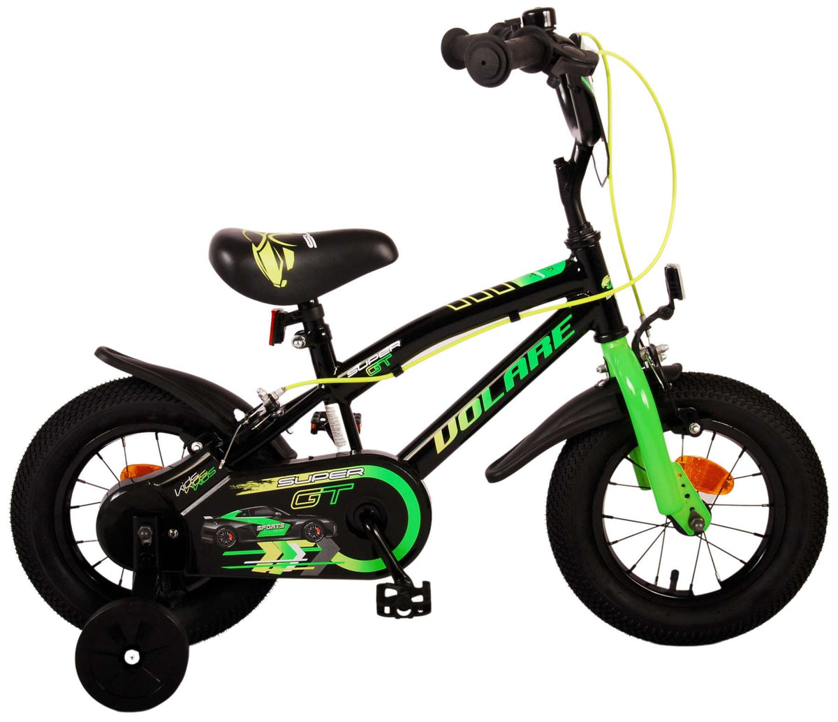 Volare Super GT Kinderfiets - Jongens - 12 inch - Groen - Twee handremmen 12 inch